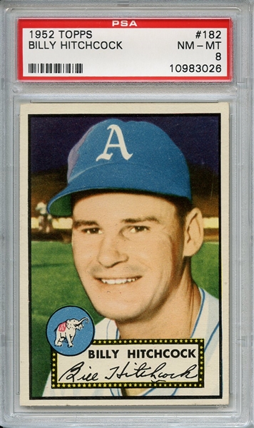 1952 Topps 182 Billy Hitchcock PSA NM-MT 8
