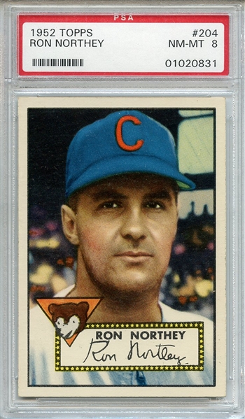 1952 Topps 204 Ron Northey PSA NM-MT 8