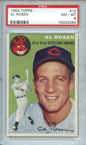 1954 Topps 15 Al Rosen PSA NM-MT 8