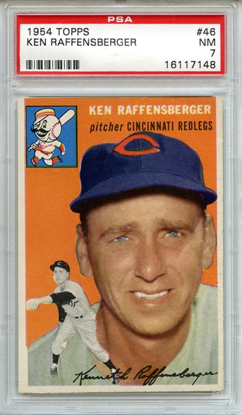 1954 Topps 46 Ken Raffensberger PSA NM 7