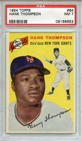 1954 Topps 64 Hank Thompson PSA NM 7