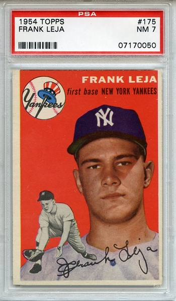 1954 Topps 175 Frank Leja PSA NM 7