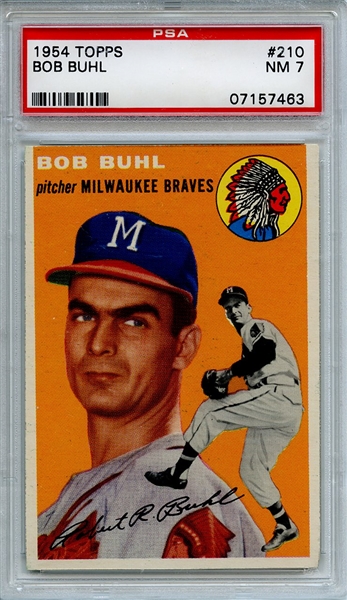 1954 Topps 210 Bob Buhl PSA NM 7