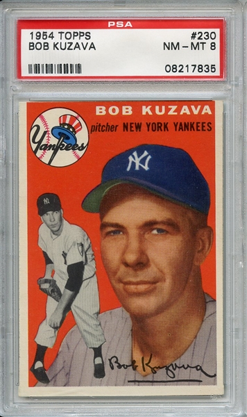 1954 Topps 230 Bob Kuzava PSA NM-MT 8