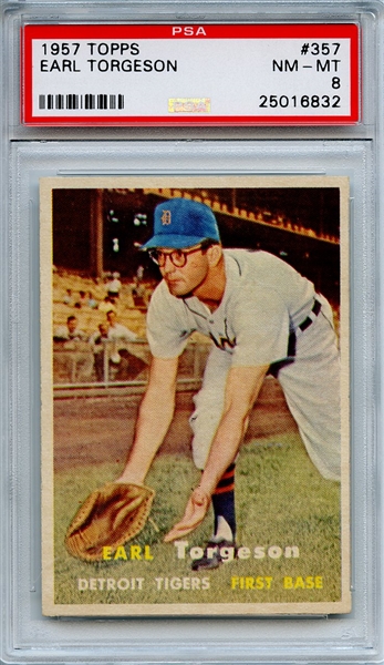 1957 Topps 357 Earl Torgeson PSA NM-MT 8