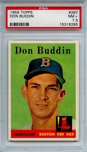1958 Topps 297 Don Buddin PSA NM+ 7.5