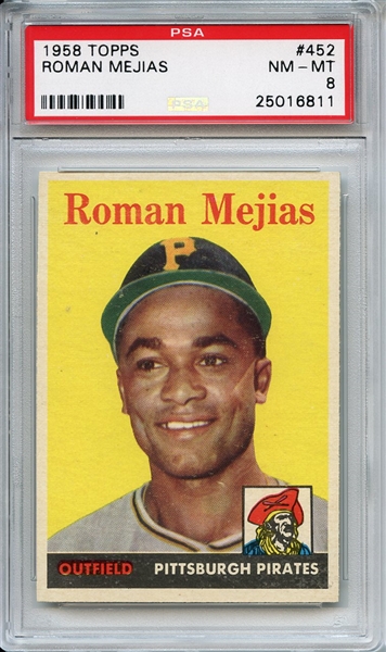 1958 Topps 452 Roman Mejias PSA NM-MT 8