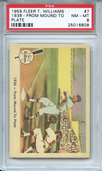 1959 Fleer Ted Williams 7 From Mound to Plate PSA NM-MT 8