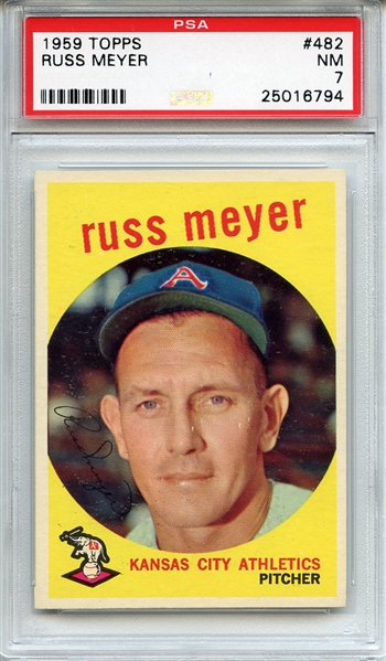 1959 Topps 482 Russ Meyer PSA NM 7