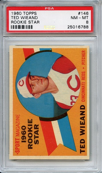 1960 Topps 146 Ted Wieand PSA NM-MT 8