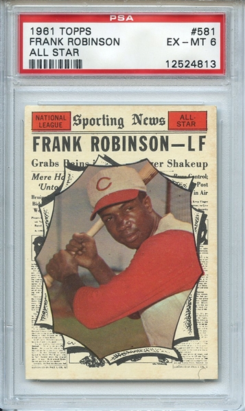 1961 Topps 581 Frank Robinson All Star PSA EX-MT 6