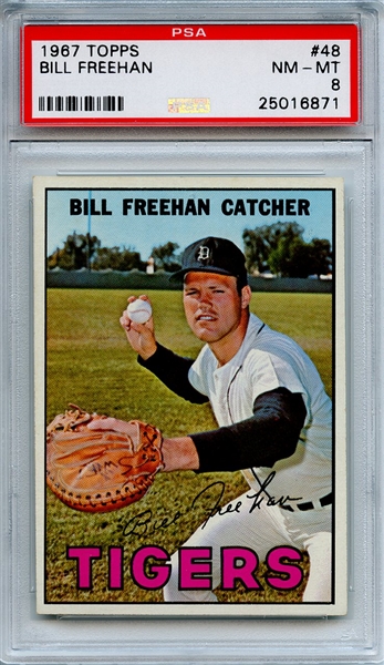 1967 Topps 48 Bill Freehan PSA NM-MT 8