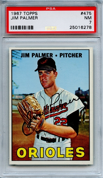 1967 Topps 475 Jim Palmer PSA NM 7