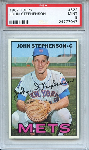 1967 Topps 522 John Stephenson PSA MINT 9