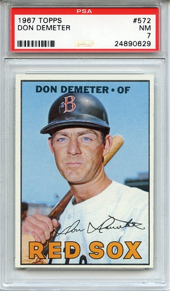 1967 Topps 572 Don Demeter PSA NM 7