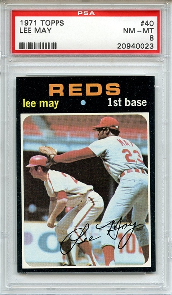 1971 Topps 40 Lee May PSA NM-MT 8