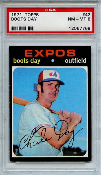 1971 Topps 42 Boots Day PSA NM-MT 8