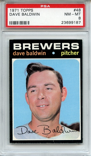 1971 Topps 48 Dave Baldwin PSA NM-MT 8