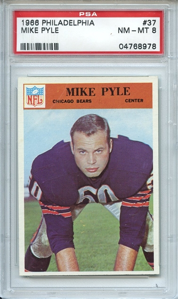 1966 Philadelphia 37 Mike Pyle PSA NM-MT 8