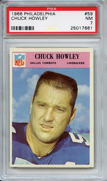 1966 Philadelphia 59 Chuck Howley RC PSA NM 7