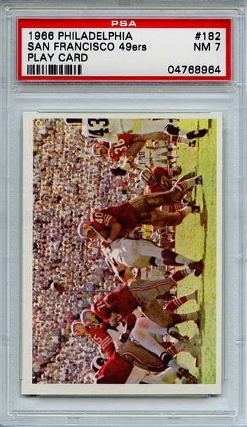 1966 Philadelphia 182 San Francisco 49ers Play Card PSA NM 7