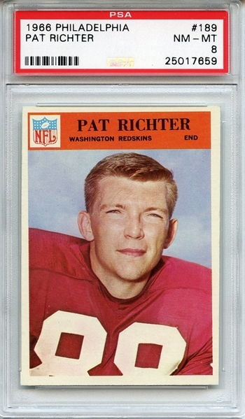1966 Philadelphia 189 Pat Richter PSA NM-MT 8