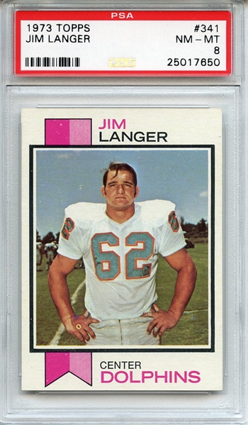 1973 Topps 341 Jim Langer RC PSA NM-MT 8