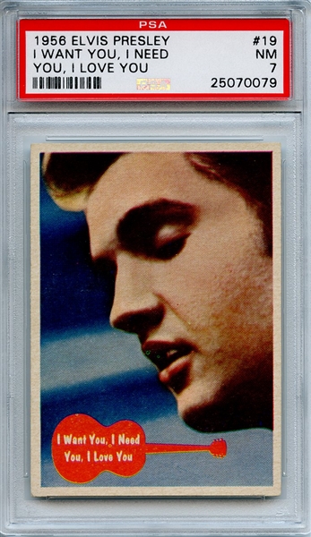 1956 Elvis Presley 19 I want you I need You PSA NM 7