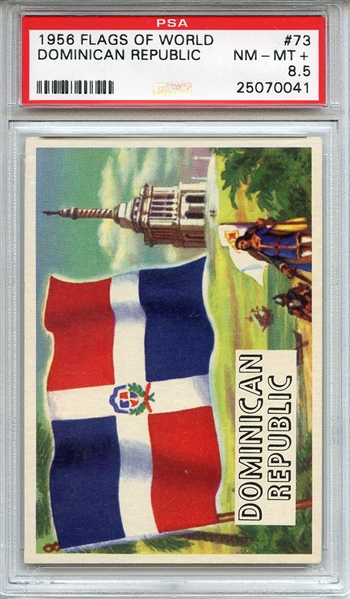 1956 Flags of the World 73 Dominican Republic PSA NM-MT+ 8.5