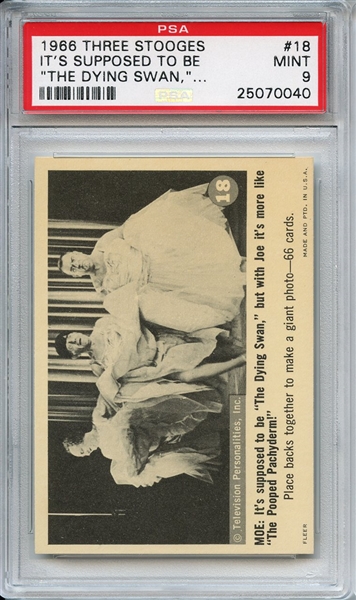 1966 Three Stooges 18 It's Supposed to Be PSA MINT 9