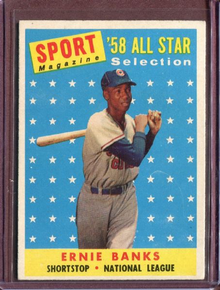1958 Topps 482 Ernie Banks AS EX #D139841