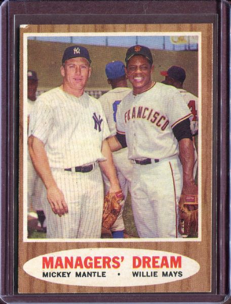 1962 Topps 18 Managers Dream Mickey Mantle/Willie Mays VG-EX #D25976