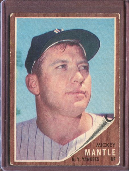 1962 Topps 200 Mickey Mantle VG #D122523