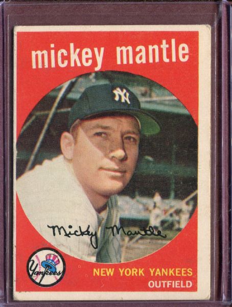 1959 Topps 10 Mickey Mantle VG #D124817