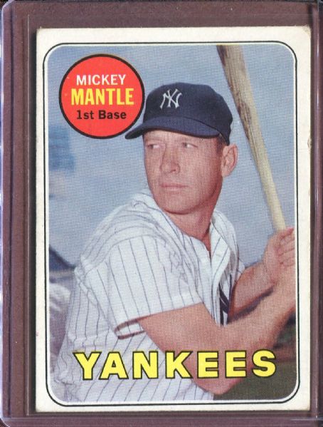 1969 Topps 500A Mickey Mantle VG-EX #D125601