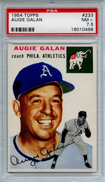 1954 Topps 233 Augie Galan PSA NM+ 7.5