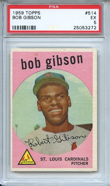 1959 Topps 514 Bob Gibson RC PSA EX 5