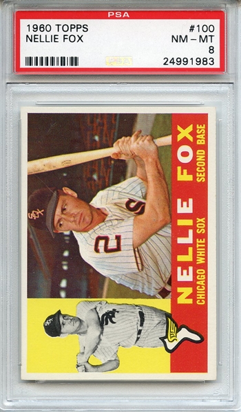1960 Topps 100 Nellie Fox PSA NM-MT 8