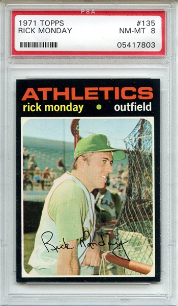 1971 Topps 135 Rick Monday PSA NM-MT 8