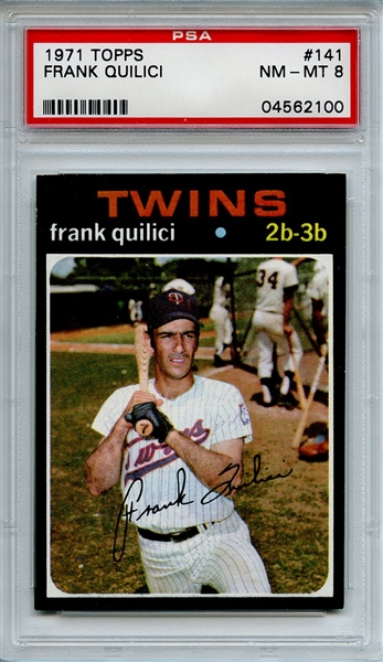 1971 Topps 141 Frank Quilici PSA NM-MT 8