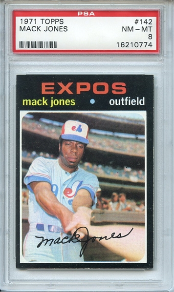 1971 Topps 142 Mack Jones PSA NM-MT 8