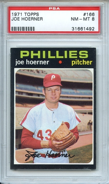 1971 Topps 166 Joe Hoerner PSA NM-MT 8