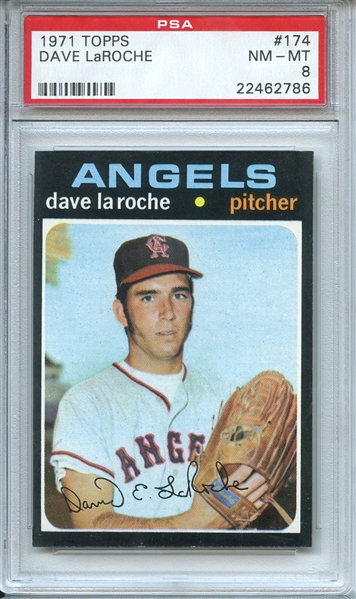 1971 Topps 174 Dave LaRoche PSA NM-MT 8