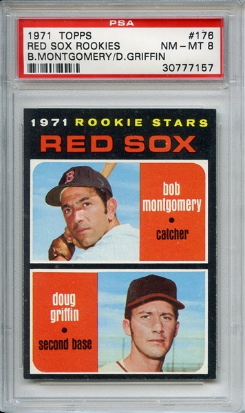 1971 Topps 176 Boston Red Sox Rookies PSA NM-MT 8