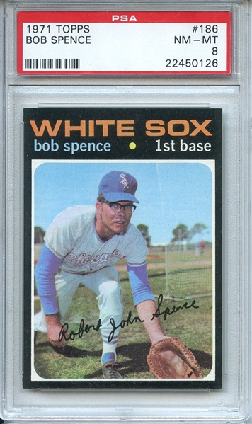 1971 Topps 186 Bob Spence PSA NM-MT 8