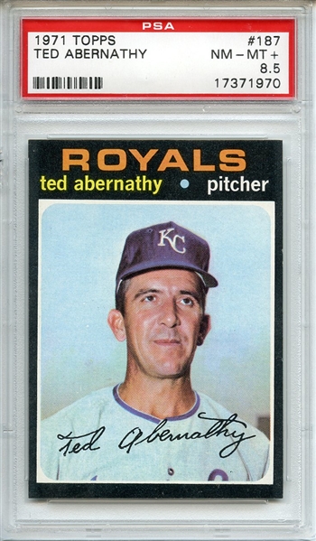 1971 Topps 187 Ted Abernathy PSA NM-MT+ 8.5