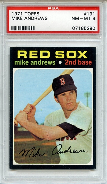 1971 Topps 191 Mike Andrews PSA NM-MT 8