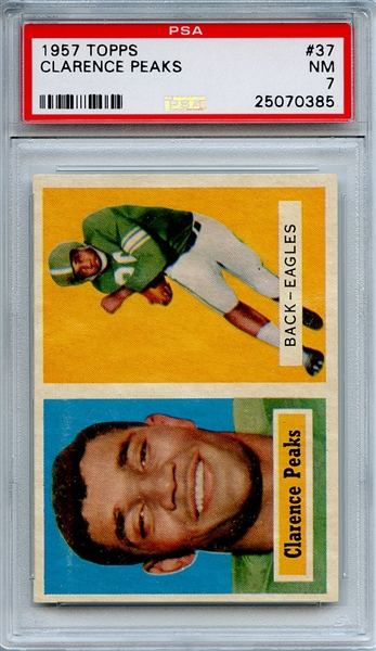 1957 Topps 37 Clarence Peaks PSA NM 7