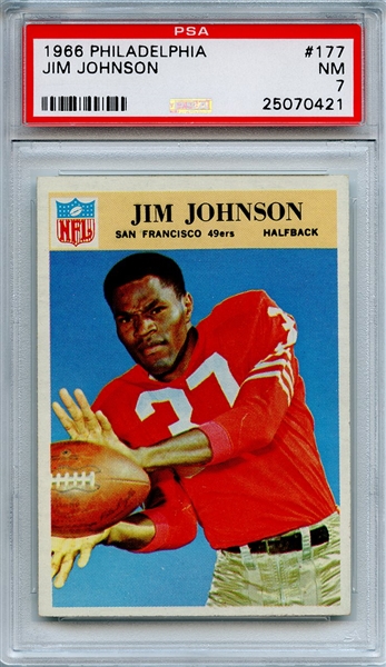 1966 Philadelphia 177 Jim Johnson PSA NM 7