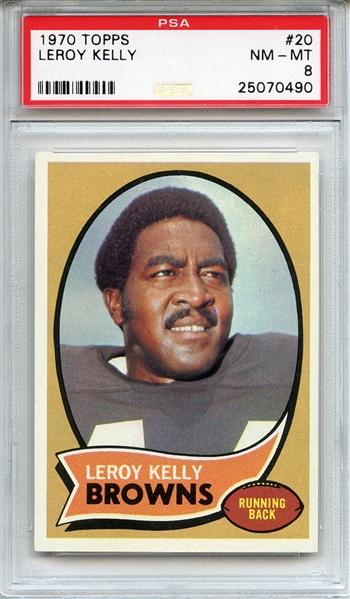 1970 Topps 20 Leroy Kelly PSA NM-MT 8